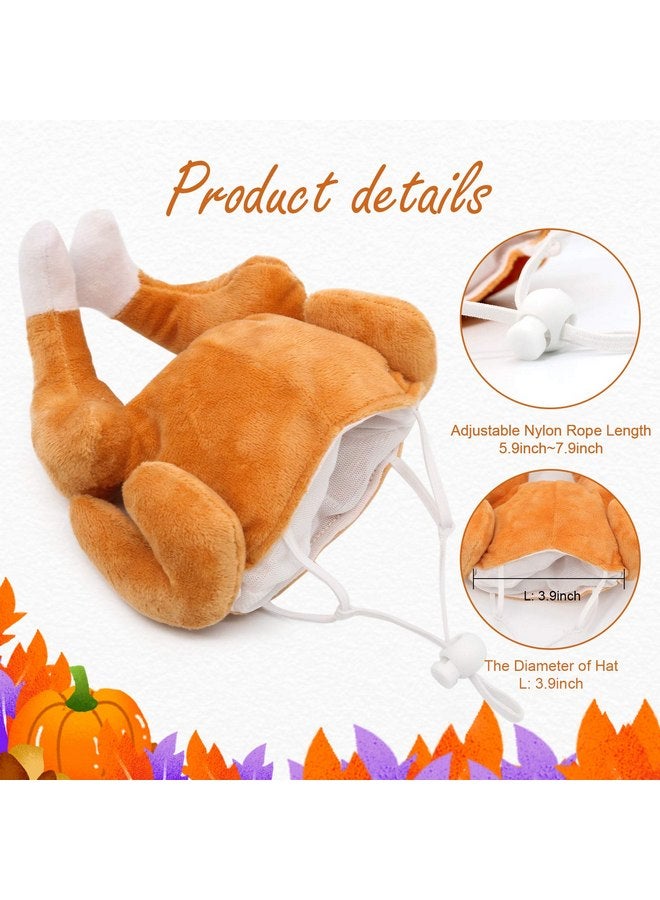 Rypet Thanksgiving Cat Costume 2 Pack - Pet Turkey Hat Thanksgiving Apparel for Cats and Small Dogs - Image 3