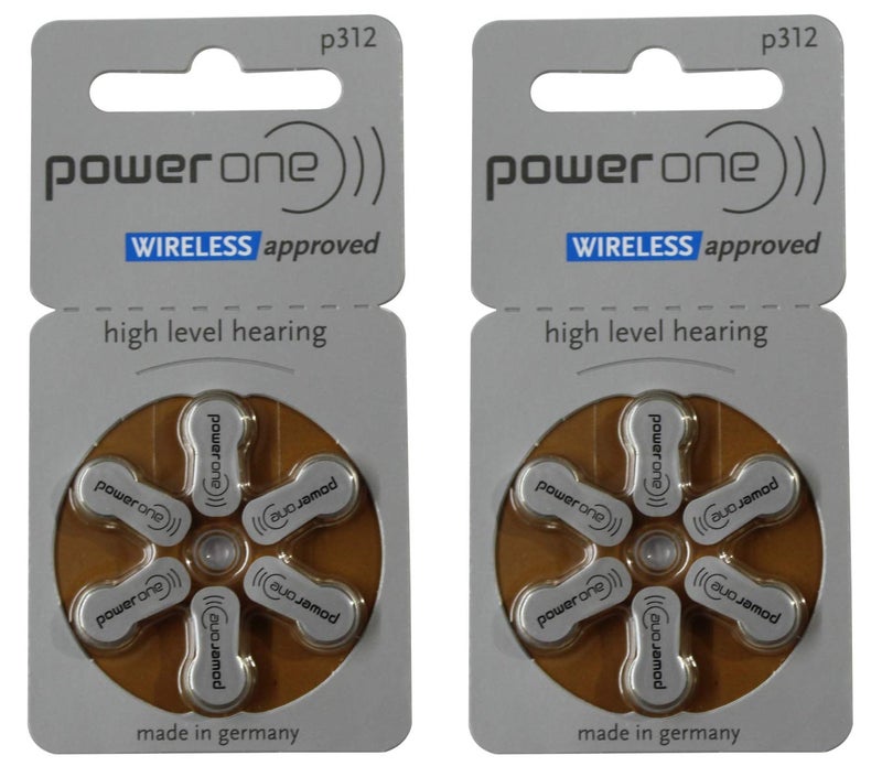 FCS بطارية سمعية FCS PowerOne حجم P312 زنك هواء خالية من الزئبق (2 شريط إجمالي 12 بطارية) - Image 1