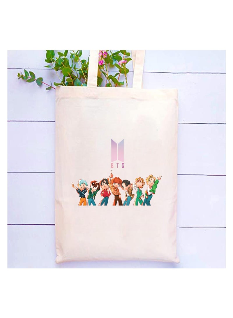 BTS - Cotton bags - Reusable cotton bags - Eco Friendly - Light Weight - For grocery, school, office, Travel - Image 2