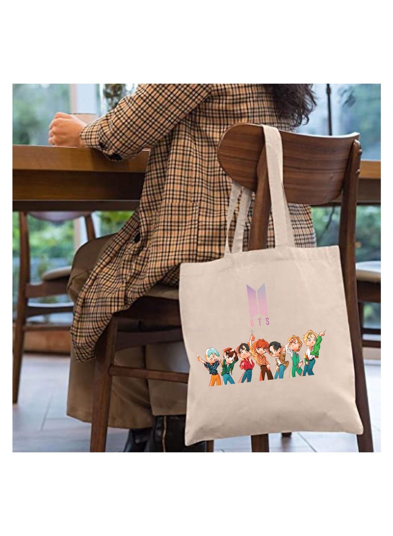 BTS - Cotton bags - Reusable cotton bags - Eco Friendly - Light Weight - For grocery, school, office, Travel - Image 3