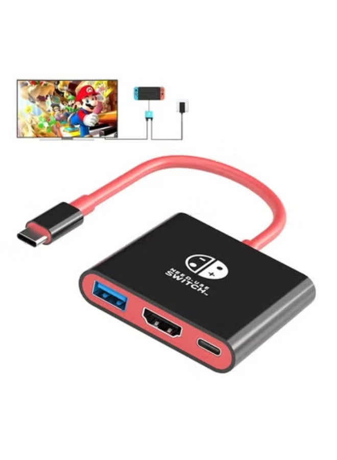 Happy Time Switch 2 Dock for Nintendo Switch Docking Station, Upgrade for Nintendo Switch TV Adapter with 4K@ 60Hz HDMI USB 3.0 and 100W PD Port, Portable Travel Dock for Switch 2/OLED MacBook Steam Deck - Image 1
