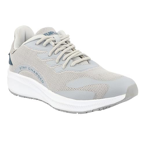 FUEL Royal Men’s Printed Sports Shoes in Lightweight Lace-Up Sneakers with Mesh Upper & EVA Sole | Stylish Running, Walking & Casual Shoes for Men & Boys (Grey,10UK) - Image 2