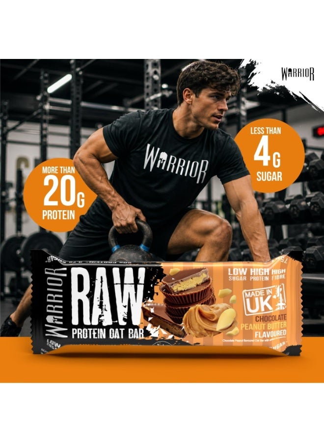Warrior Raw Protein Flapjack Chocolate Peanut Butter 12 x 75g - Image 4