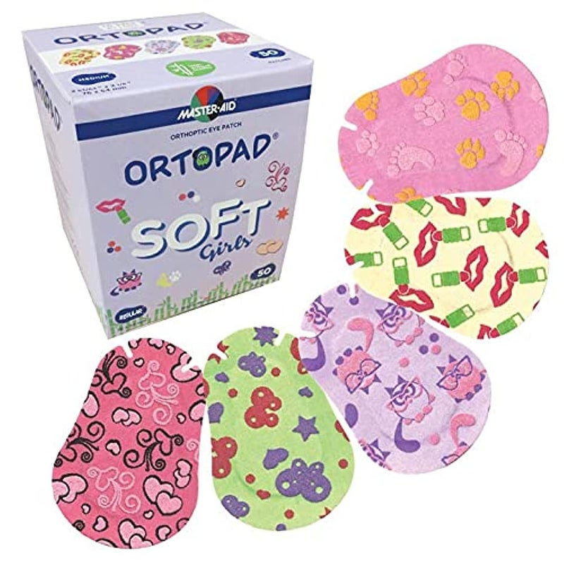 Ortopad Ortopad® Soft Bamboo Girls Eye Patches, 50/Box (Regular Size, 4+ yrs) Textured Accents  - Image 1
