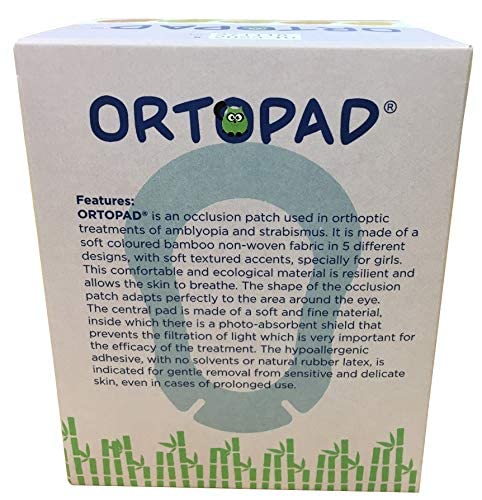 Ortopad Ortopad® Soft Bamboo Girls Eye Patches, 50/Box (Regular Size, 4+ yrs) Textured Accents  - Image 3