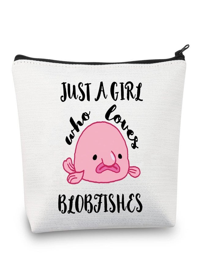 MEIKIUP Blobfish Gift Blobfish Makeup Bag Blobfish Lover Gift Who Loves Blobfish Travel Bag Organizer Pouch Bag (Loves Blobfish Bag) - Image 1