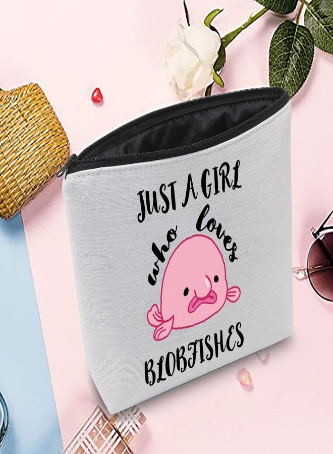 MEIKIUP Blobfish Gift Blobfish Makeup Bag Blobfish Lover Gift Who Loves Blobfish Travel Bag Organizer Pouch Bag (Loves Blobfish Bag) - Image 3