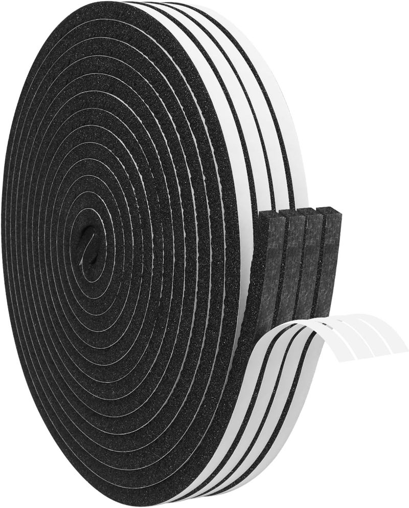 DGSL Foam Insulation Tape, 1/4In x 1/4In x 66Ft Weather Stripping Door Seal Strip for Doors and Windows,Sliding Door,Sound Proof Soundproofing Door Seal,Weatherstrip,Air Conditioning Seal Strip - Image 1