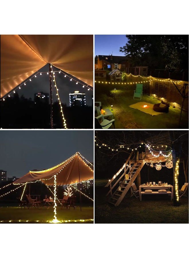 Vigdur Globe String Lights - Cute Decorative String Lights Battery Operated with 20 Mini Bead Bulbs, Indoor String Lights for Outside Backyard Porch Balcony Party(Clear) - Image 5