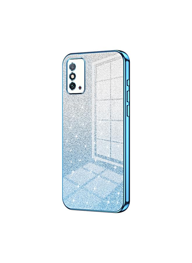 اس-توب جراب لهاتف Honor X10 Max / X30 Max، جراب هاتف مطلي بالكهرباء بمسحوق لامع متدرج - Image 1