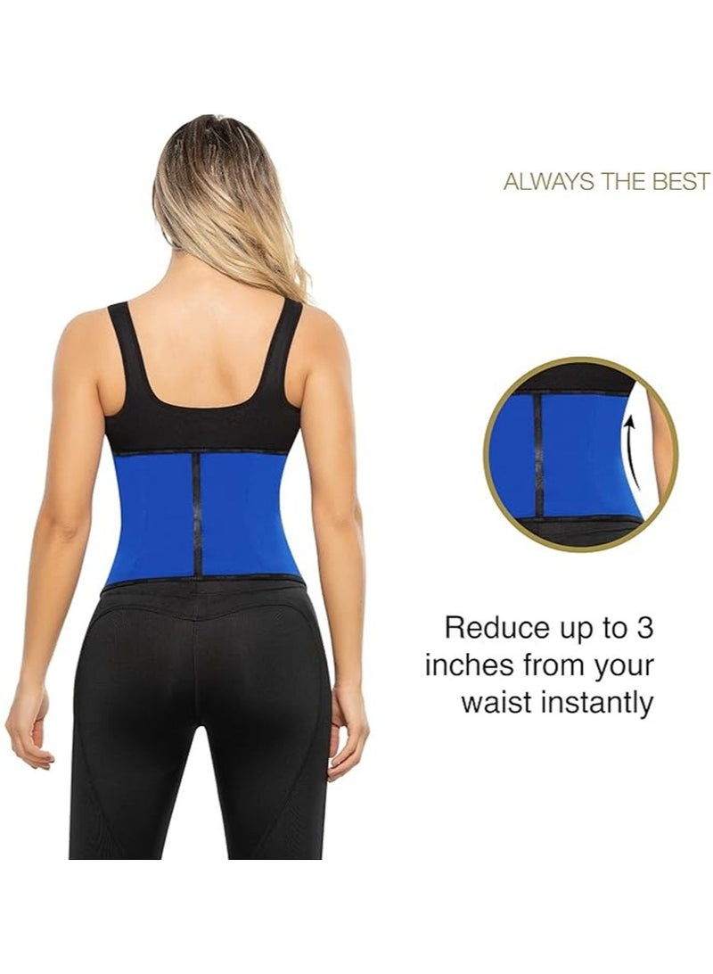 DubaiGallery مشد الجسم شينشر ملابس ضاغطة 3 صفوف من الخطافات مدرب الخصر من اللاتكس كورسيه رياضي حزام ضاغط - Image 3