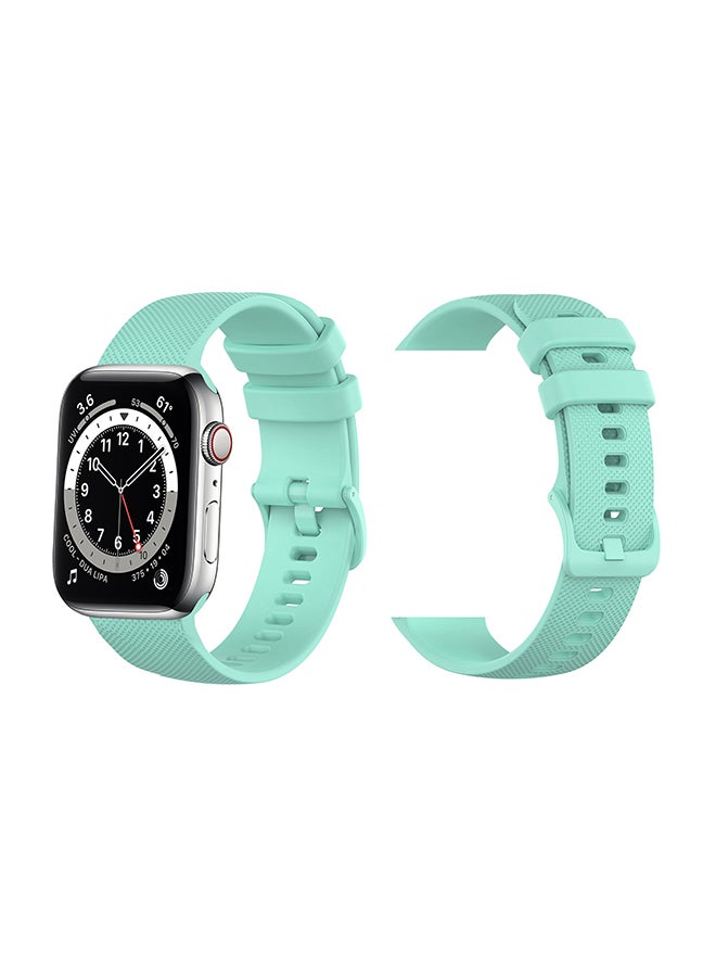 Perfii Matrix Silicon Replacement Band For Apple Watch Series 6/SE/5/4/3/2/1 Turquoise Green