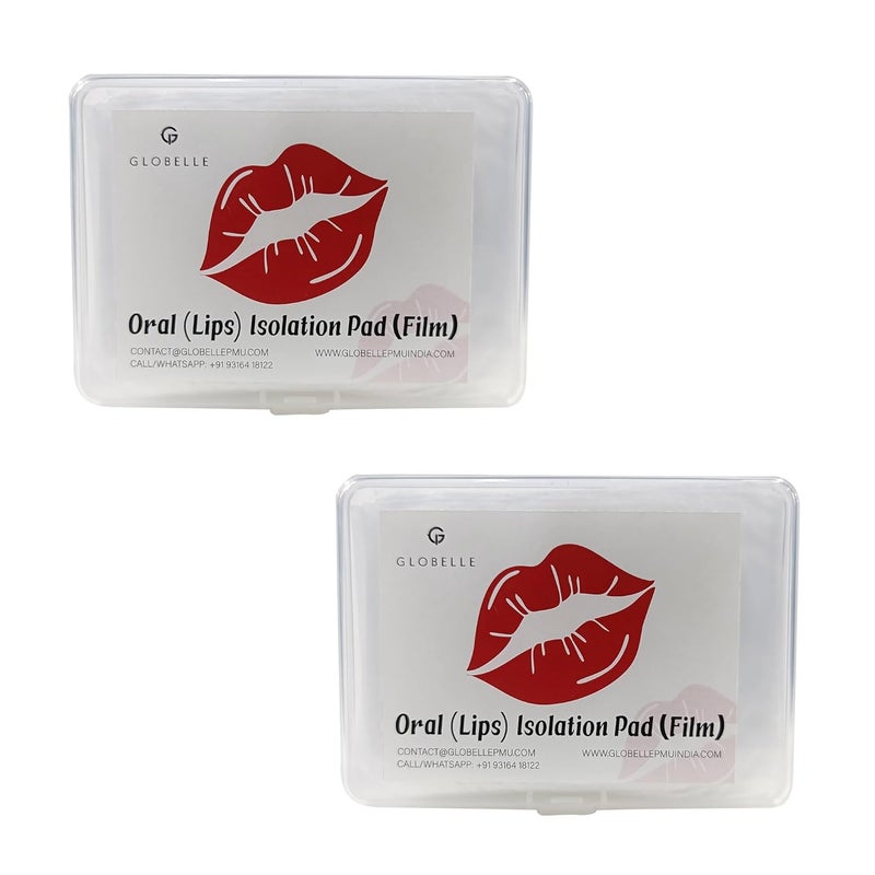 GLOBELLE Disposable Protective Pad for Microblading 40pcs Tattoo Lip Isolation Pads Hygienic Protective Film for PMU Tattoo Artists Pack of 2