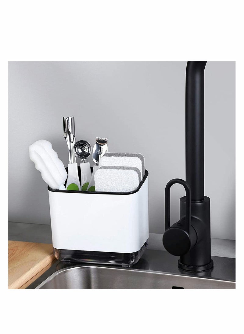 Multifunctional Kitchen Sink Caddy for Sponges Brushes and Dish Scrubbers with Drain Tray Space Saving Organizer  - Image 5