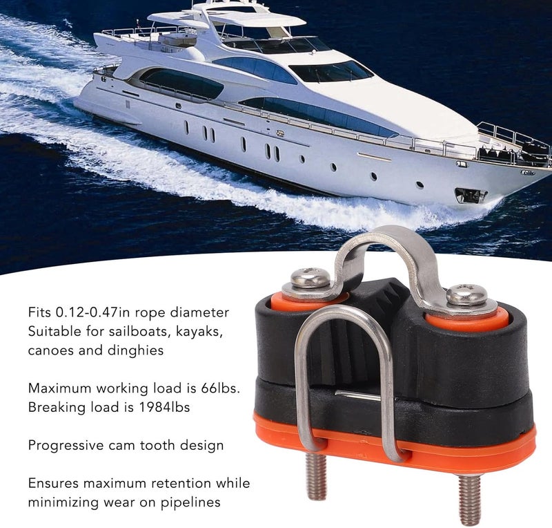 woobles Fast Entry Cam Cleat Sailboat Kayak Cam Cleat Fast Entry Wire Fair Marine Boat Hardware for 3‑12mm Rope - Image 3