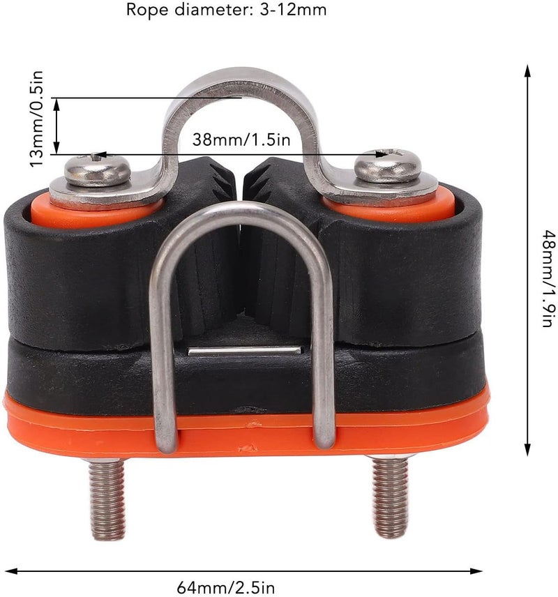 woobles Fast Entry Cam Cleat Sailboat Kayak Cam Cleat Fast Entry Wire Fair Marine Boat Hardware for 3‑12mm Rope - Image 2