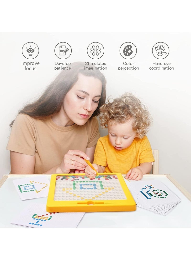 general Magnetic Drawing Board, Large Doodle Board with Magnetic Pens and Beads, Magnetic Dot Art, Travel Toys for Boys and Girls 3 4 5 6 years old - Image 5
