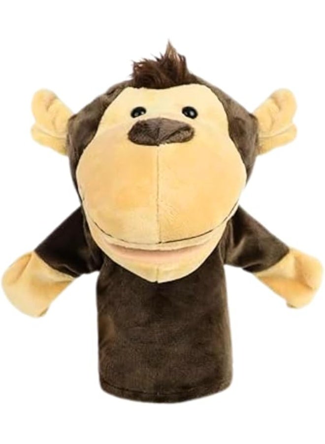 Soft Plush Zoo Animal Hand Puppet with Movable Mouth and Arms for Storytelling, Role Playing, and Preschool Teaching, Educational and Fun Puppet for Friends, Birthday Gift (Monkey)  - Image 1
