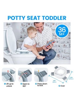 Orzbow Portable Potty Training Toilet For Boys And Girls With Storage Bag Foldable Travel Potty Chair Toddler Potty Seat For Indoor And Outdoor Easy To Clean Includes Free 40Pcs Travel Bags(Gray)  - Image 3