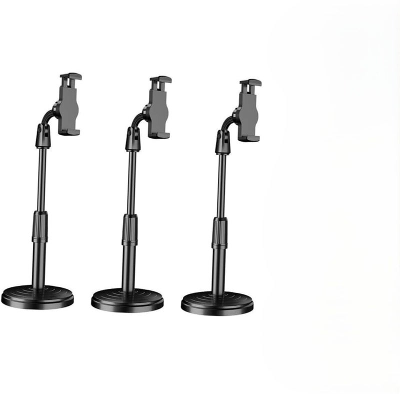 Desktop Mobile Phone Holder Stand with Two Height Options, Stable Round Base Smartphone Stand for Watching Videos, Online Learning, Live Streaming, Office Desk and Study Table - Image 1
