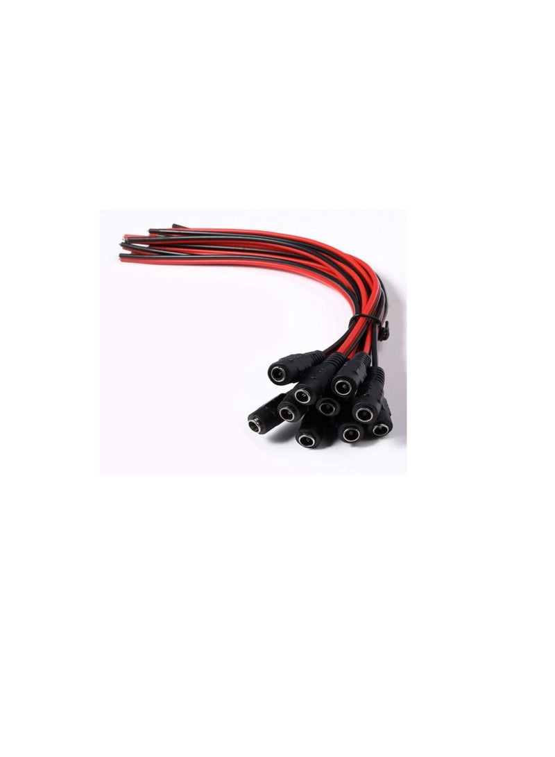 10Pcs DC Power Supply Wire Jack Plug Wire Connector for CCTV Security Camera and Lighting Power Adapter (5 Pair Male and Female Pin) - Image 3