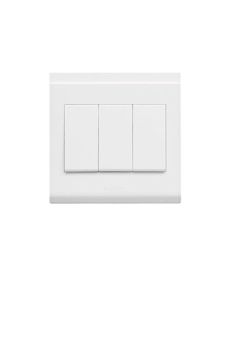Legrand Belanko White 3 Gang 1 Way Switch, UK Standard 10Ax 617004 - Image 3