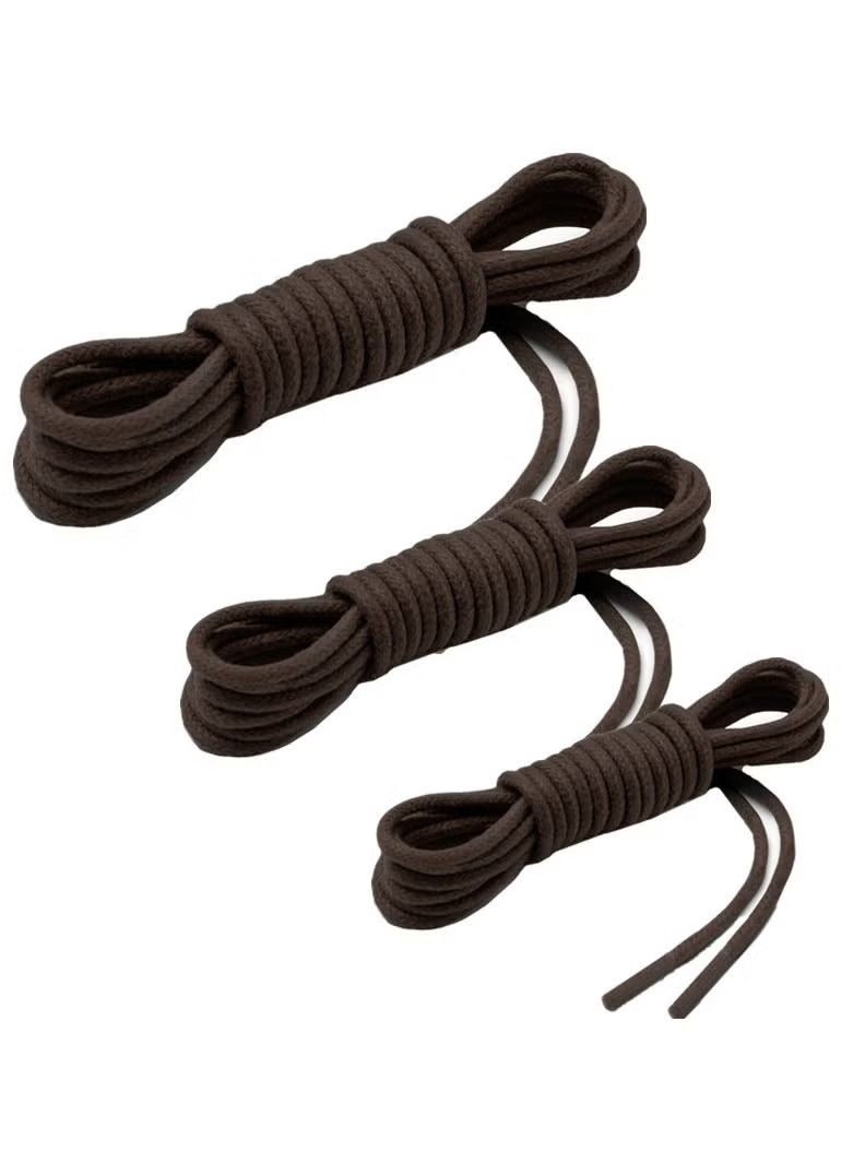 3 Pairs Waxed Round Shoe Laces - Image 1