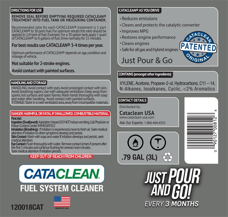 Cataclean - Gas 3L Fuel/Exhaust System (120018CAT) - Image 2