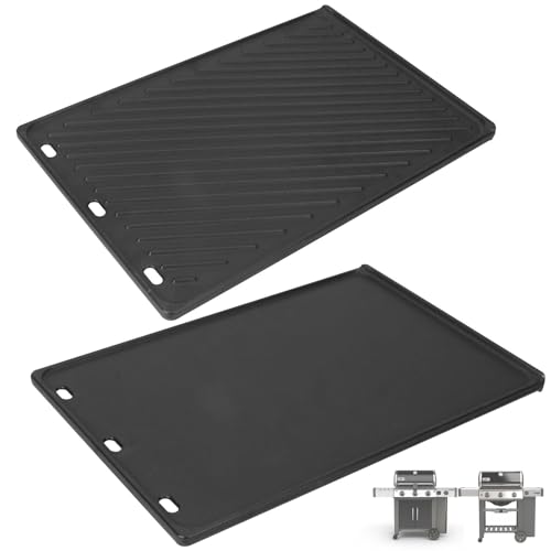 PETKAO 66095 Genesis II GS4 Griddle Insert for Weber Genesis 2 GS4 Grill Parts Replacement Cast Iron Griddle for Weber Genesis II/II LX 300 SER II E310 S335 Accessories 66802 Webber Genesis 300 (2022 Y), 1PC - Image 1