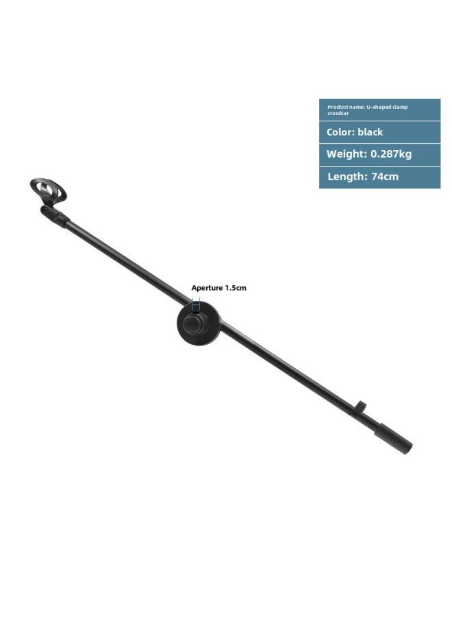 Neutral Direct Microphone Stand Mobile Phone Live Microphone Stand Stage Floor Vertical Crossbar Tripod - Image 1