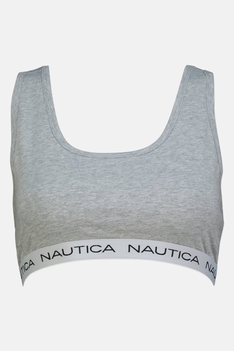 NAUTICA Women 2 Pieces Non Padded Brand Logo Bralette, Multicolor - Image 2