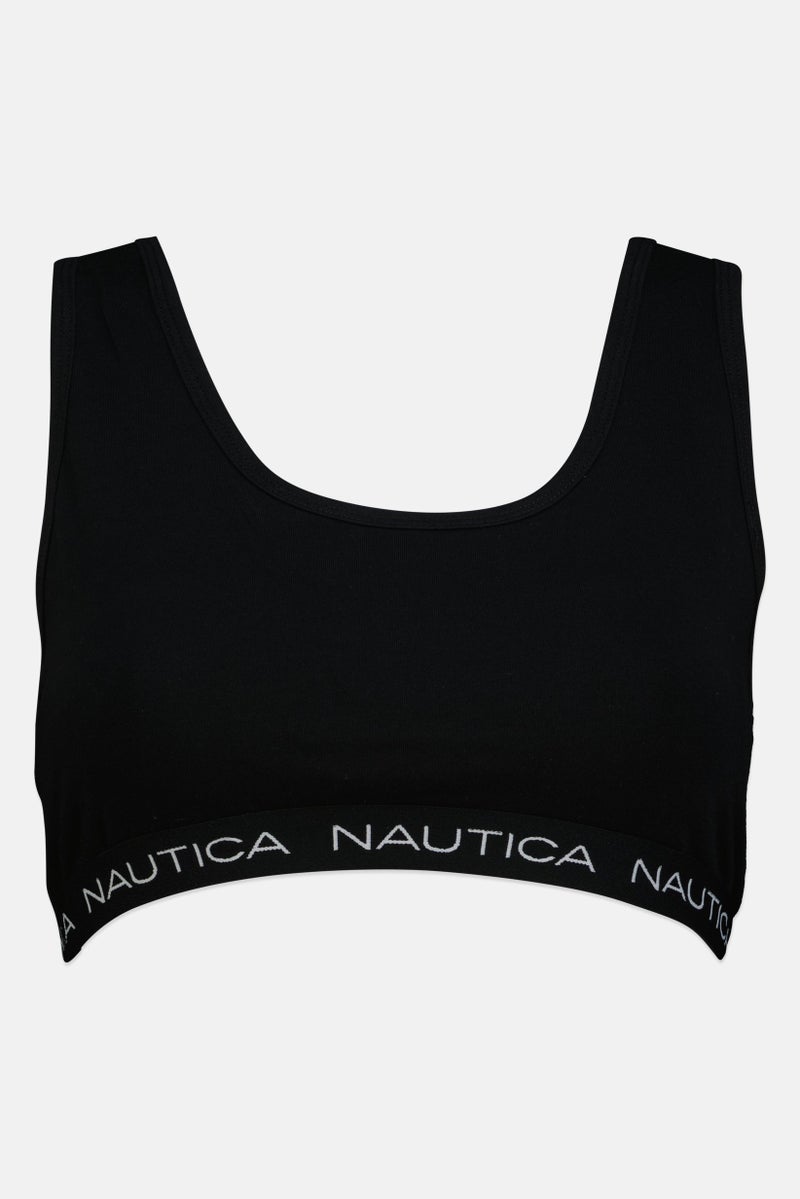 NAUTICA Women 2 Pieces Non Padded Brand Logo Bralette, Multicolor - Image 3
