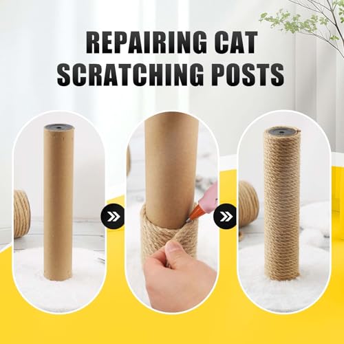 Radix Rope Natural Jute Twine, 8MM x 100FT Jute Rope Roll, Heavy Duty Thick Twine for Cat Scratching Post, Bundling, Gardening and DIY Crafts - Image 5