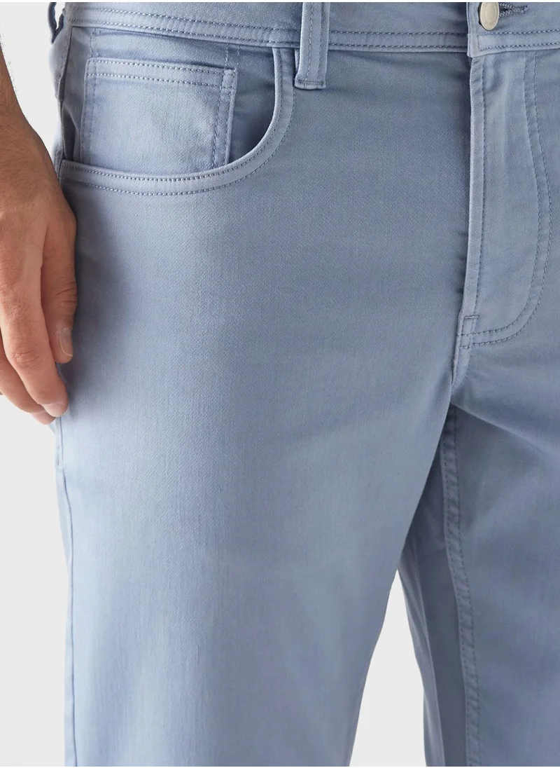 Iconic Straight Fit Light Wash Jeans