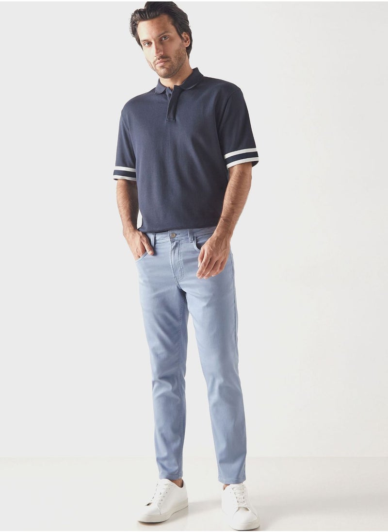 Iconic - Straight Fit Light Wash Jeans - Image 1