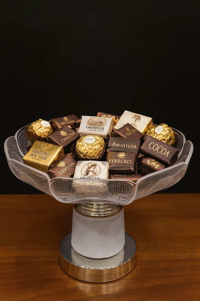 القناص حامل حلويات متوسط من الأكريليك عالي الجودة بقاعدة متينة | مثالي لتقديم الشوكولاتة والحلويات  | مناسب للاستخدام في المنزل والحفلات والمناسبات الخاصة - Image 1