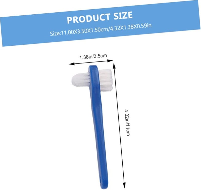 Double Head Denture Toothbrush 2 Pack Soft Bristles For Braces And False Teeth Care - Image 3