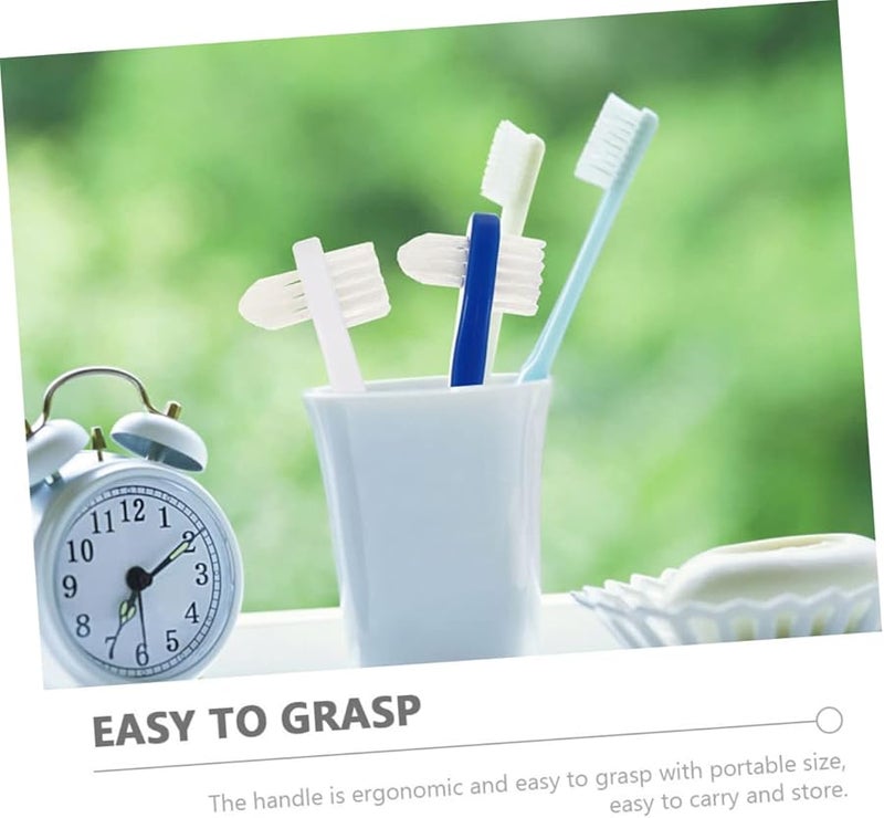 Double Head Denture Toothbrush 2 Pack Soft Bristles For Braces And False Teeth Care - Image 5