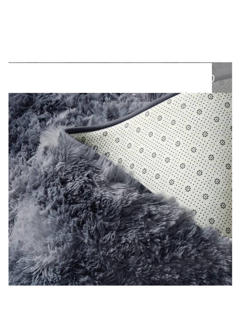BAIG Soft Touch Area Rug Bedroom Anti-Skid Yoga Carpet Shaggy Rugs Fluffy Motley Tie-dye Carpets - Image 2
