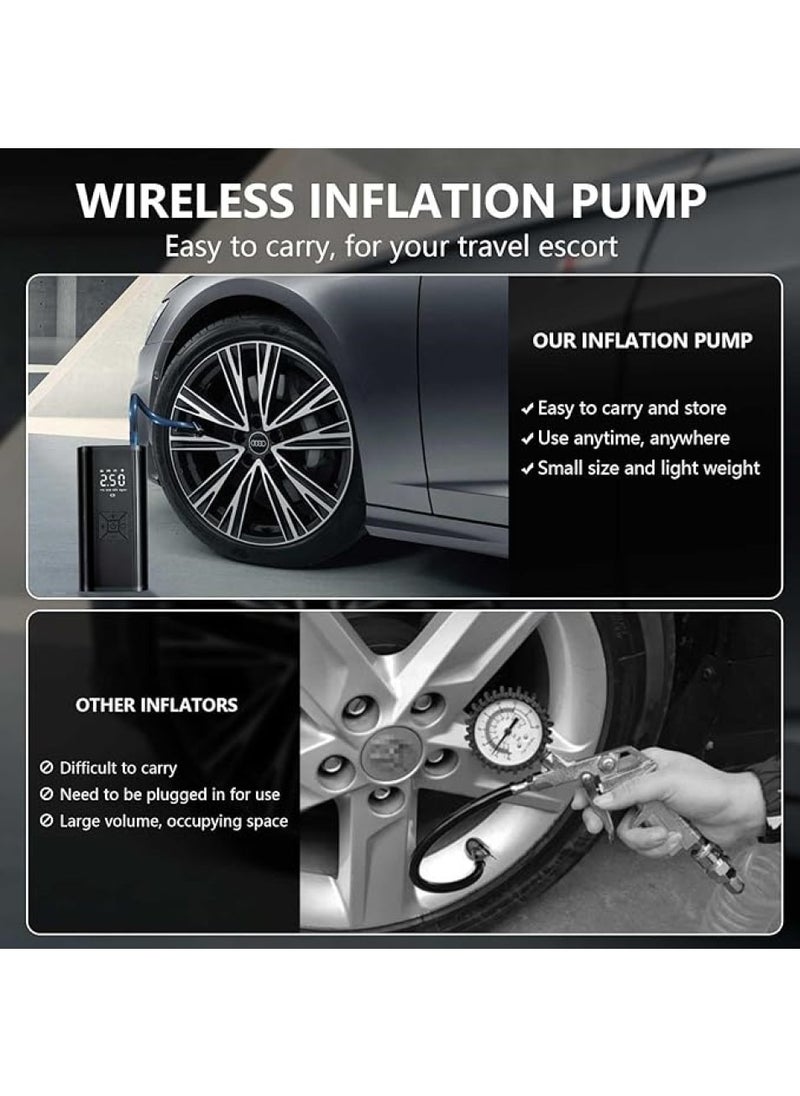 Changli Tire Inflator Portable Air Compressor Cordless Tire Inflator 150PSI Electric Air Pump for Inflatable Digital LCD Display, Auto Shutoff & Emergency Light, Faster Inflation for Car, Bike, Motorcycle  - Image 5