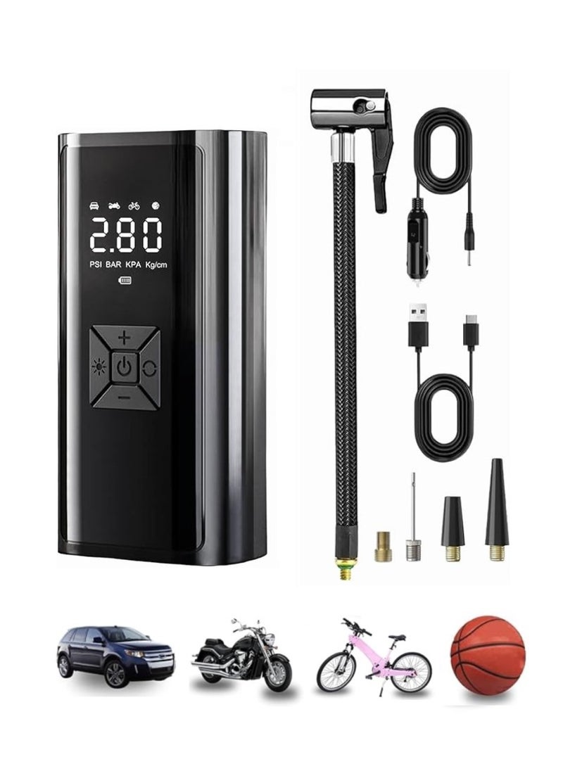 Changli Tire Inflator Portable Air Compressor Cordless Tire Inflator 150PSI Electric Air Pump for Inflatable Digital LCD Display, Auto Shutoff & Emergency Light, Faster Inflation for Car, Bike, Motorcycle  - Image 1
