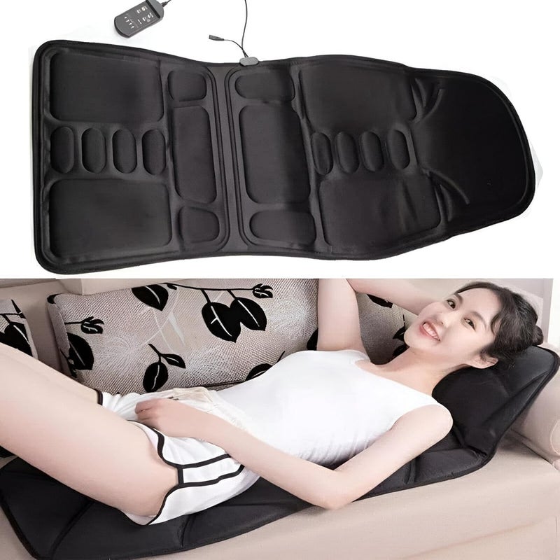 Massage Chair - Full body relaxation chair featuring 5 powerful motors for back and shoulder relief, 5 customizable massage programs, adjustable speeds, ideal for car use with lighter connection - Image 1