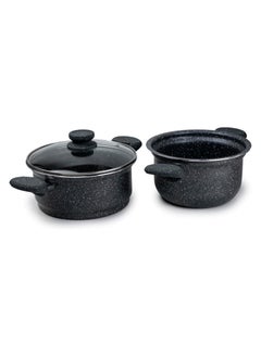 Wilson Wilson 2-Tier Aluminium Nonstick Steamer Pot – Steam Cooker with Glass Lid for Vegetables, Dim Sum, and Food Preparation (20cm & 22cm)  - Image 5
