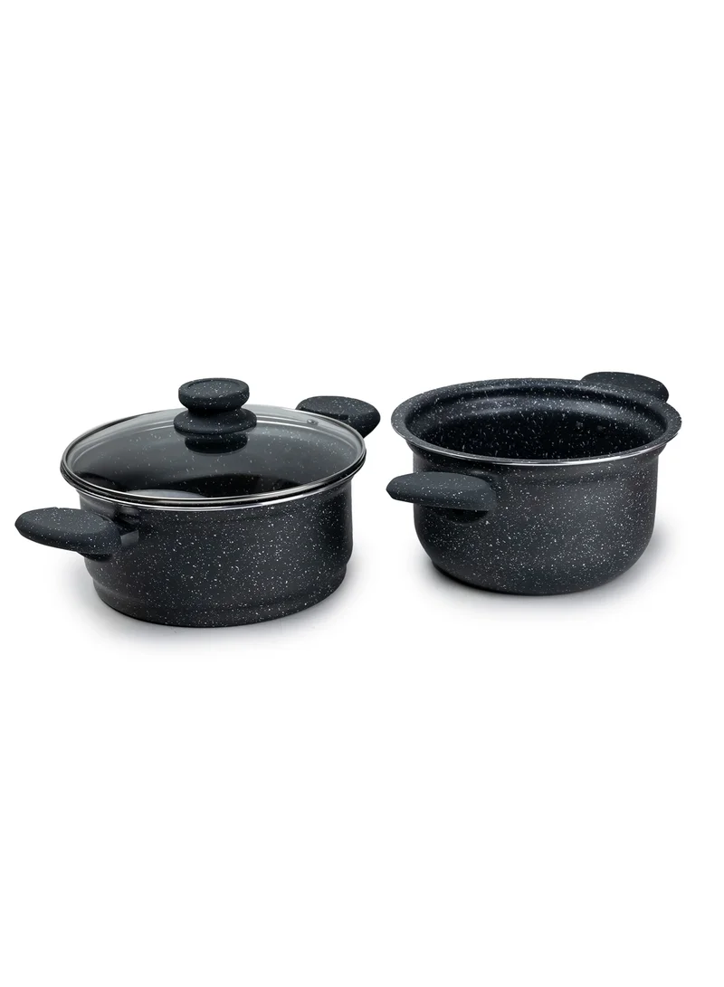 Wilson  Wilson 2-Tier Aluminium Nonstick Steamer Pot – Steam Cooker with Glass Lid for Vegetables, Dim Sum, and Food Preparation (20cm & 22cm)  | Best Price UAE