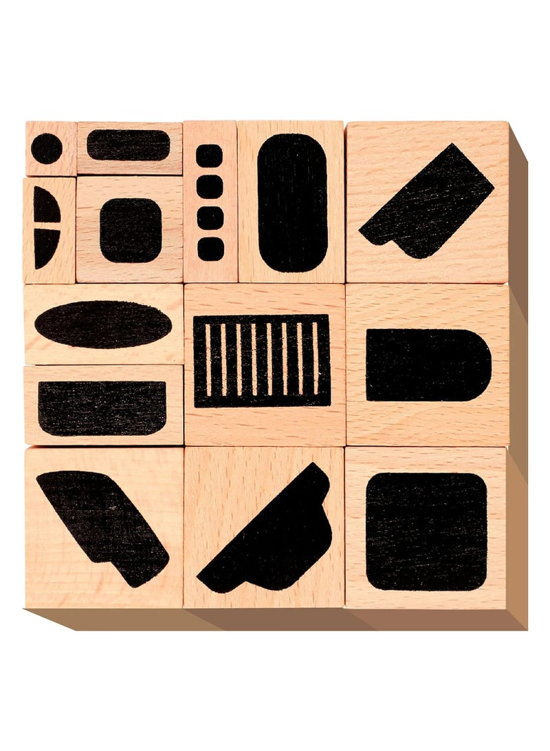 Avenir Stamp and Match Create Vehicles Craft Imaginative Vehicles With 15 Wooden Stamps, Spark Imagination & Cognitive Development Exciting Craft Kit for Kids 3+ - Image 2