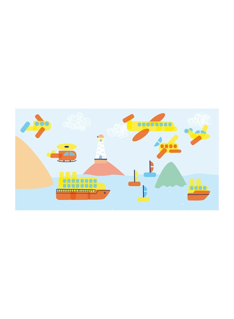 Avenir Stamp and Match Create Vehicles Craft Imaginative Vehicles With 15 Wooden Stamps, Spark Imagination & Cognitive Development Exciting Craft Kit for Kids 3+ - Image 4