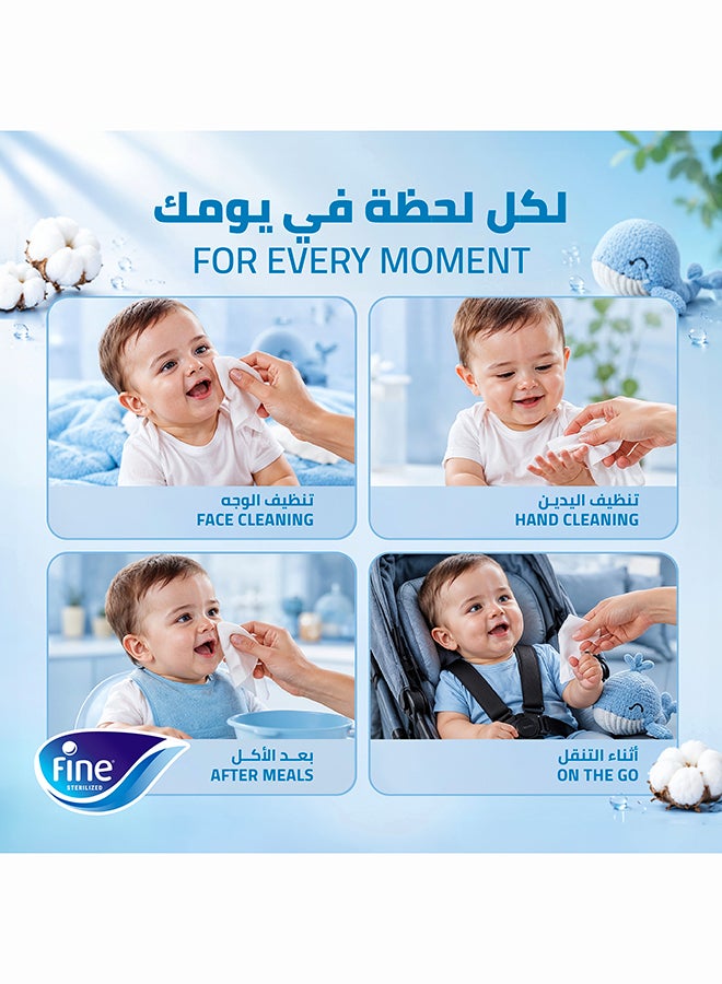 Fine Baby Aqua Wipes 99.9% Pure Water 3 x 72 Wipes - Image 5