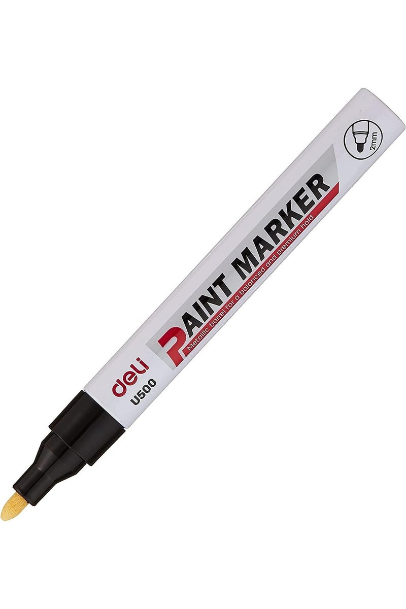 Deli Paint Marker - Black (EU500-BK) - Image 1
