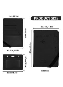 Generic Travel Wallet PU Leather Passport Holder Card Slots Passport Cover for Men Women  - Image 5