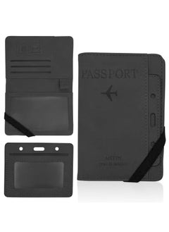 Travel Wallet PU Leather Passport Holder Card Slots Passport Cover for Men Women